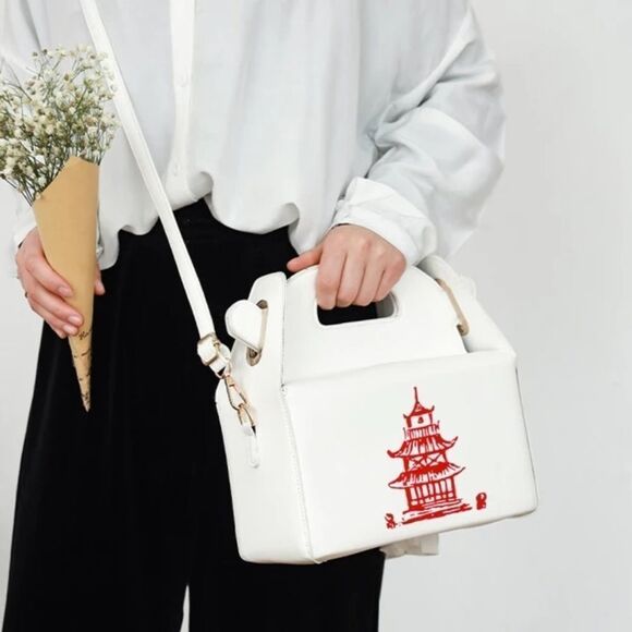⭐️Host Pick⭐️ Chinese Tower Print Top-Handle Takeout Box Handbag - Picture 10 of 10